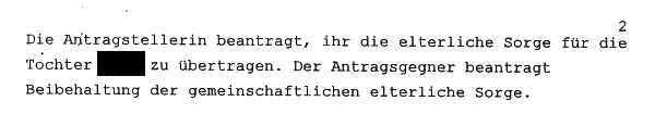 Protokoll der Verhandlung