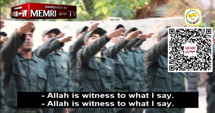Fatah giving the Nazi salute