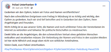 Polizei Unterfranken auf Facebook